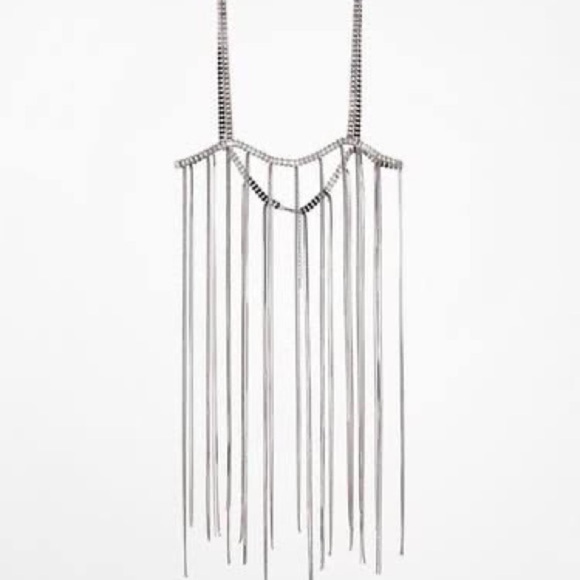 ZARA Limited Edition GEM Crystal Rhinestone Fringe Dress